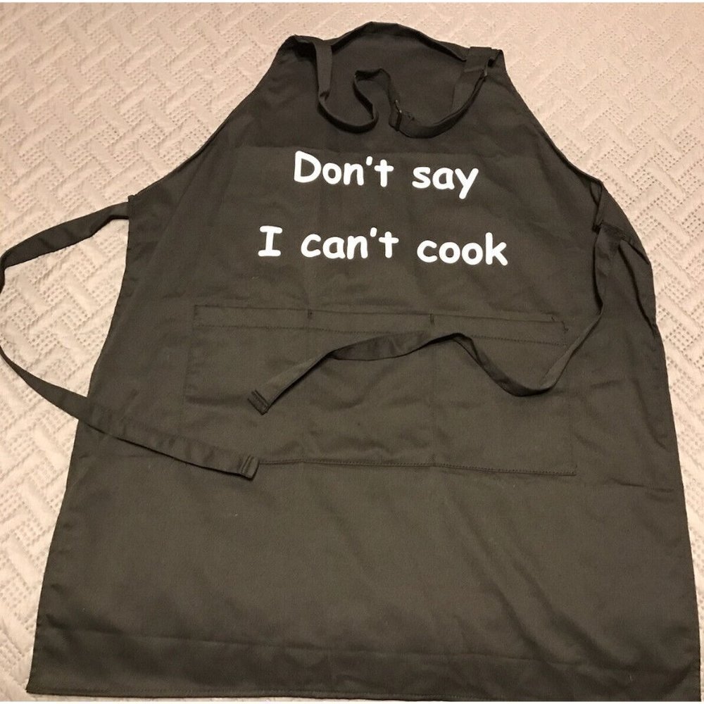 Unisex Funny Apron “Don’t Say I Can’t Cook" Humorous Chef Apron 3 Pockets
